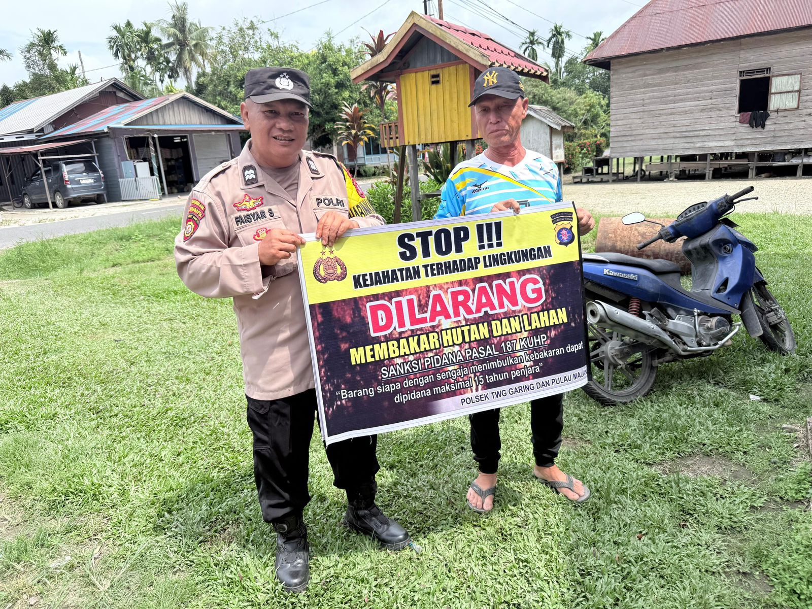 Polsek Tewang Sangalang Garing dan Pulau Malan Imbau Warga Tidak Membuka Lahan Dengan Membakar