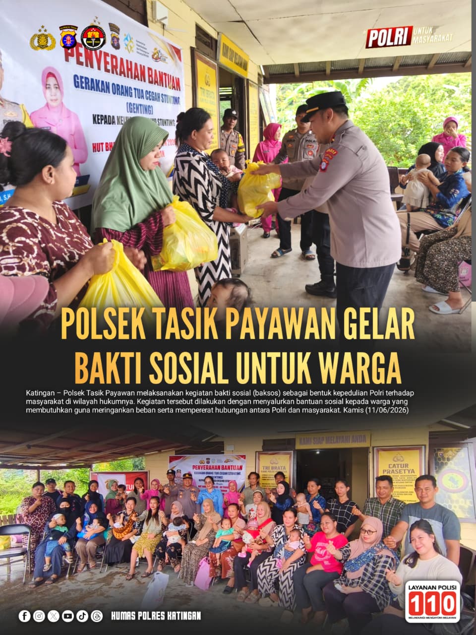 Polsek Tasik Payawan Gelar Bakti Sosial untuk Warga