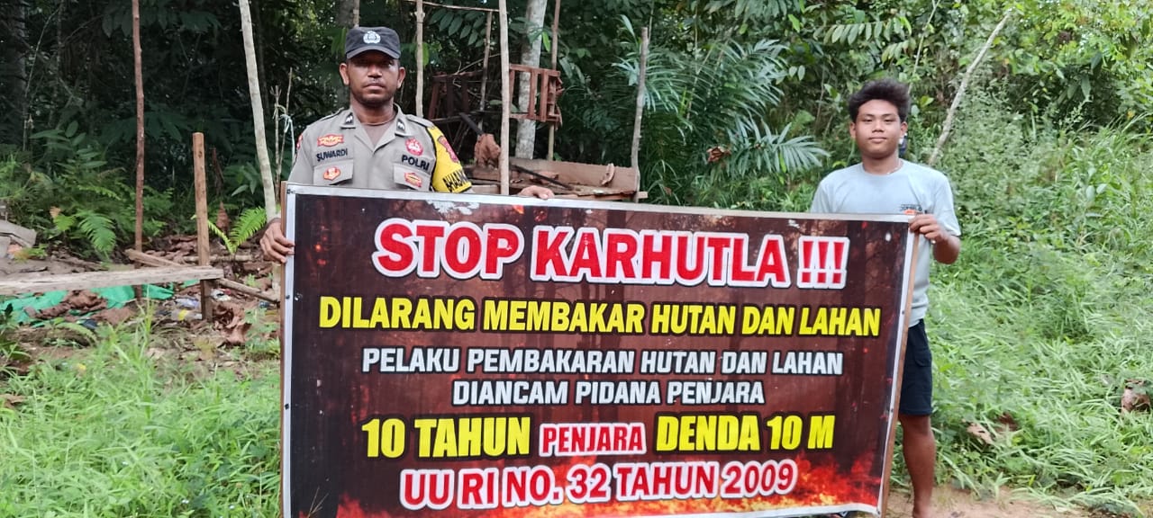 Cegah Karhutla Sejak Dini, Bhabinkamtibmas Gencarkan Sosialisasi kepada Warga