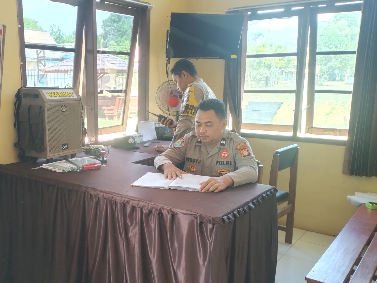 *POLSEK MARIKIT JAGA KEDISIPLINAN LEWAT WASDAL PIKET MAKO*